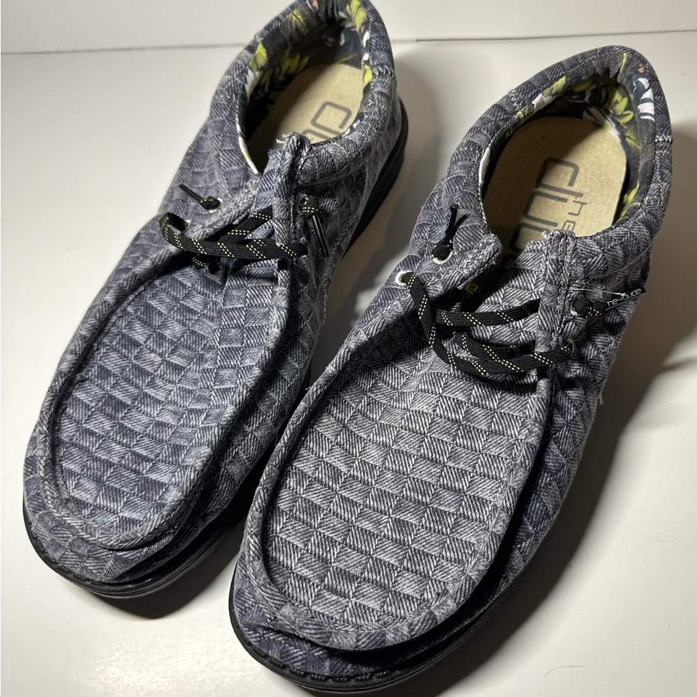 Hey Dude Wally Break Cali Boardwalk Denim Style Slip On Loafer Men's Sz 13 Gray